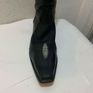 Men’s leather/stingray boots black 29.5 Mex/ 10.5 USA
